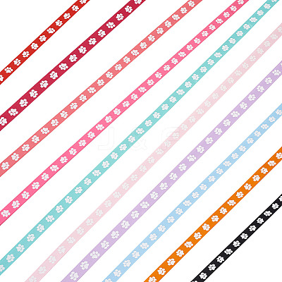 50 Yards 10 Colors Polyester Grosgrain Ribbon OCOR-MP0001-01-1