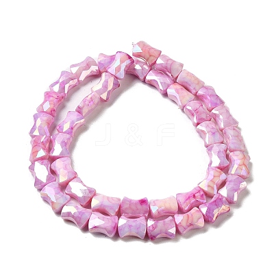 Electroplate Glass Beads Strands GLAA-D013-06E-1