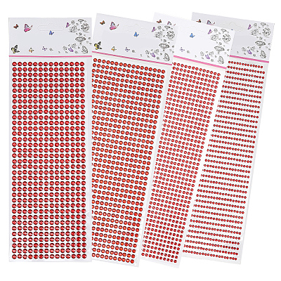 4 Sheets 4 Styles Acrylic Self Adhesive Stickers DIY-GF0014-71C-1