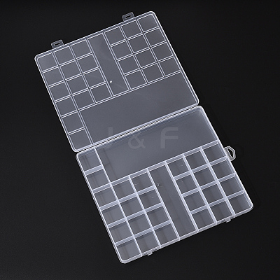 Transparent Plastic Bead Containers CON-YW0001-17-1