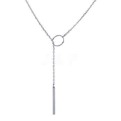 Alloy Ring & Stick Lariat Necklaces for Women WG56D22-02-1