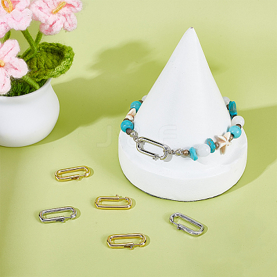 6Pcs 2 Colors Brass Clasps KK-WR0001-79-1