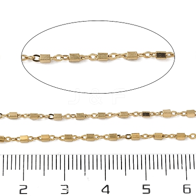 304 Stainless Steel Cuboid Link Chains CHS-G050-02G-1