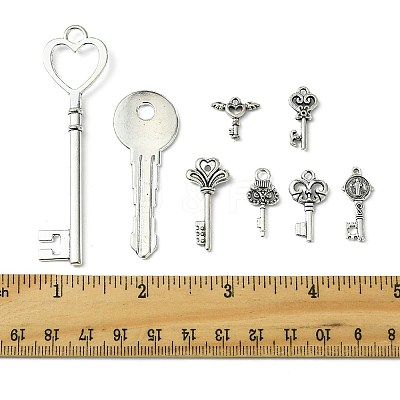 40Pcs 8 Styles Tibetan Style Alloy Pendants TIBEP-FS0001-44-1