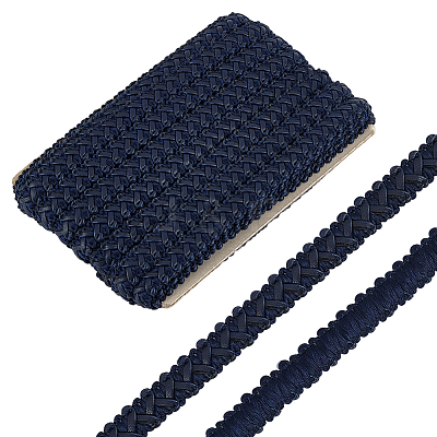 15 Yards Imitation Leather Braided Lace Ribbon WL-WH0003-02E-1