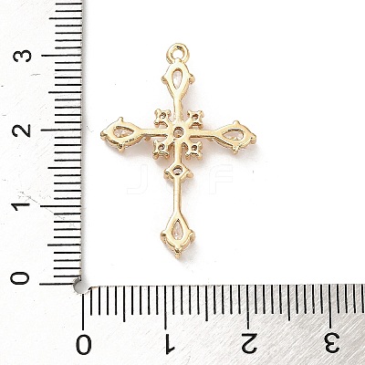 Brass Micro Pave Cubic Zirconia Pendants KK-P301-03D-G-1