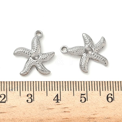 304 Stainless Steel Pendant Rhinestone Settings STAS-K267-12A-P-1