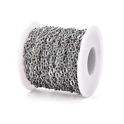 304 Stainless Steel Oval Link Chains CHS-Q009-15P-1