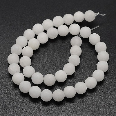 Natural White Jade Beads Strands X-G-D671-4mm-1