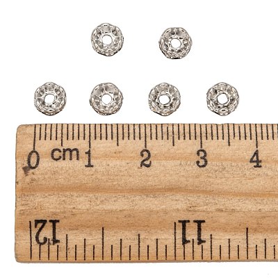 Brass Grade A Crystal Rhinestone Spacer Beads RB-A006-6MM-N-1