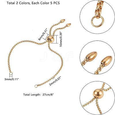 304 Stainless Steel Slider Bracelet/Bolo Bracelets Making MAK-UN0001-02-1