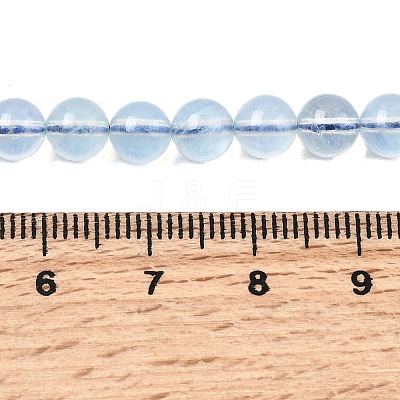 Natural Aquamarine Beads Strands G-G344-A07-6mm-1