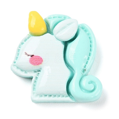 Animal Theme Opaque Resin Cabochons LS-RESI-E046-01J-1