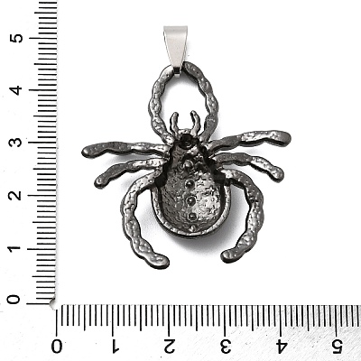 Halloween Alloy Enamel with Rhinestone Pendants FIND-Z098-02B-1