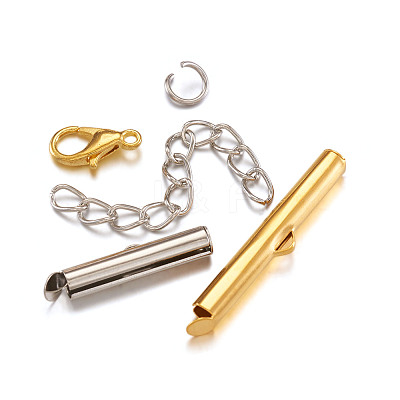 Iron Slide On End Clasp Tubes FIND-PJ0001-01-1