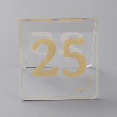 Acrylic Table Number Sign AJEW-WH0505-90B-1