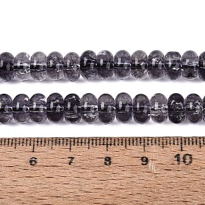 Crackle Transparent Glass Beads Strands GLAA-N074-02A-15-1