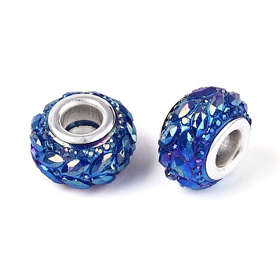 Opaque Resin European Beads RESI-T057-29C-1