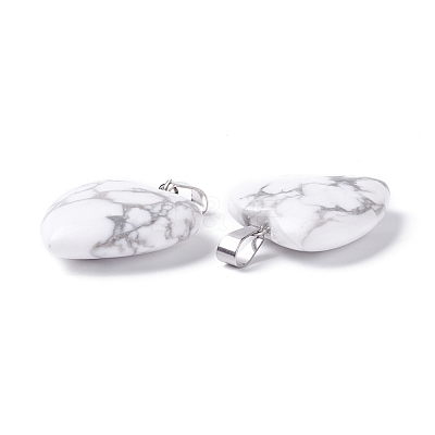 Natural Howlite Pendants G-G956-B43-FF-1