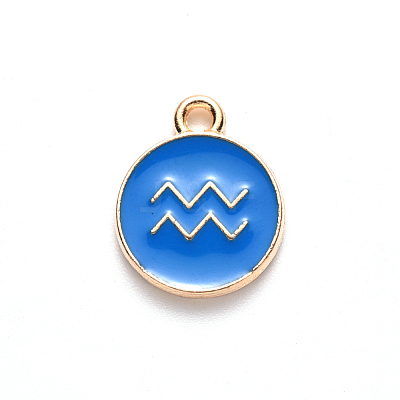 Alloy Enamel Pendants X-ENAM-S124-01B-02J-1