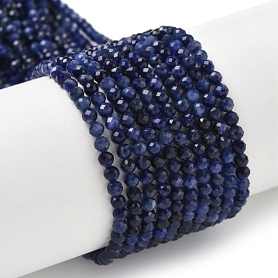 Natural Sodalite Beads Strands X-G-L622-C04-3mm-1