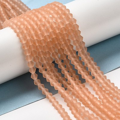 Imitate Austrian Crystal Frosted Glass Beads Strands EGLA-A039-T3mm-MD15-1