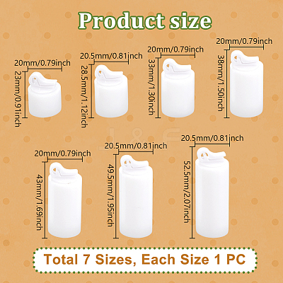 7Pcs 7 Sizes Acrylic Jewelry Finger Ring Displays Stands RDIS-WH0011-34B-1