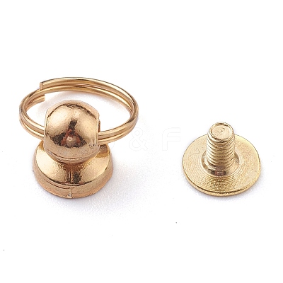 Alloy Pull Ring Rivets Screw Back Studs X-PALLOY-Z002-01LG-1