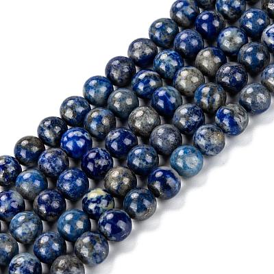 Natural Lapis Lazuli Bead Strands G-G953-02-8mm-1