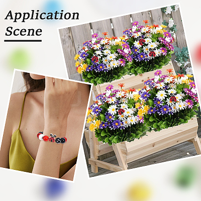 130Pcs Printed Wood Beads WOOD-PA0001-40-1