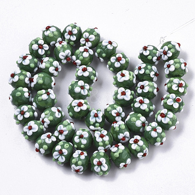 Handmade Lampwork Beads Strands LAMP-N021-001D-1