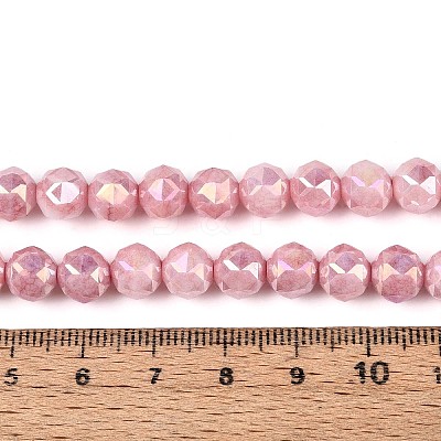 Anti-Tarnish Electroplate Glass Beads Strands GLAA-N010-8mm-07-1