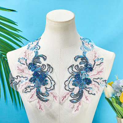 Polyester Embroidery Lace Sewing Ornaments DIY-WH20031-078B-1