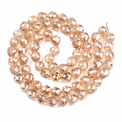 Transparent Glass Beads Strands EGLA-T008-14B-1