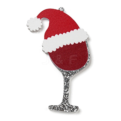 Christmas Theme Acrylic Big Pendants OACR-E024-01B-1