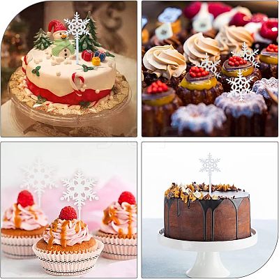 8 Sets 2 Style Acrylic Mirror Cake Toppers DIY-FH0004-90B-1