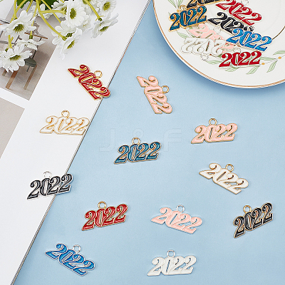 Alloy Enamel Pendants PALLOY-SC0002-94-RS-1