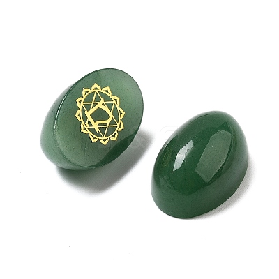 Natural Green Aventurine Oval Display Decorations G-F774-01A-1