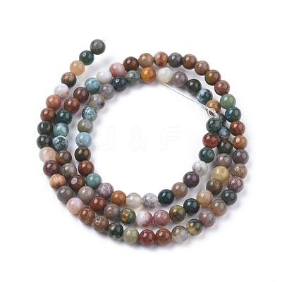 Natural Ocean Jasper Beads Strands G-F668-26-4mm-1
