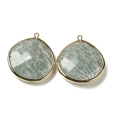 Natural Amazonite Pendants G-B009-07G-S-1