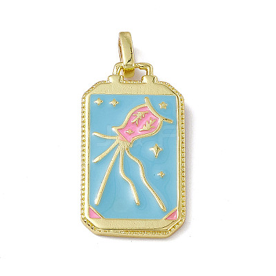 Alloy Enamel Pendants ENAM-D042-01J-1
