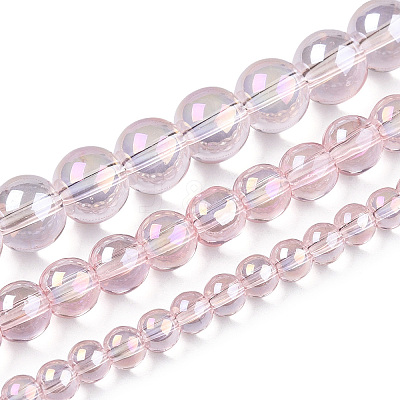 Electroplate Transparent Glass Beads Strands LS-GLAA-T032-T6mm-AB10-1