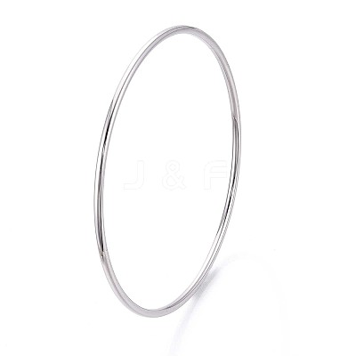 304 Stainless Steel Plain Bangles For Women BJEW-N033-02P-1