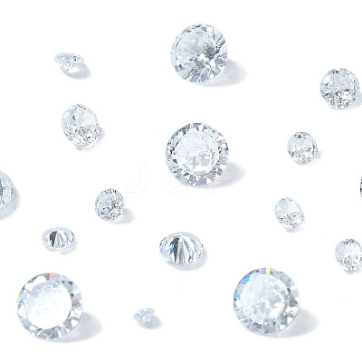 50Pcs 5 Styles Cubic Zirconia Cabochons ZIRC-YW0001-21-1