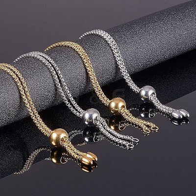 304 Stainless Steel Slider Bracelet/Bolo Bracelets Making MAK-UN0001-02-1
