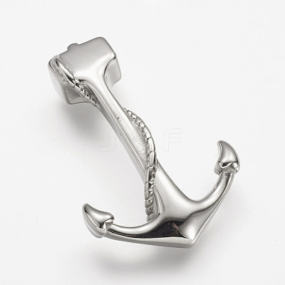 Non-Tarnish 304 Stainless Steel Anchor Hook Clasps STAS-F063-39-1