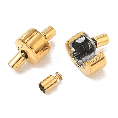 304 Stainless Steel European Clasps with Cord Ends SA-CBABC0F-06G-1