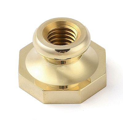 Octagon Frame Brass Stamp Heads AJEW-M037-08G-1