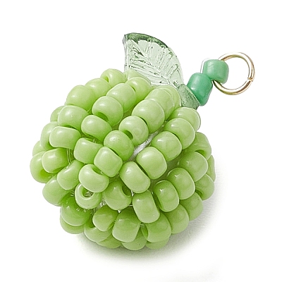 Seed Beads Beaded Pendants PALLOY-TA00159-05-1
