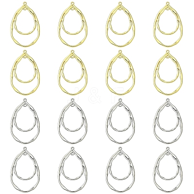 20Pcs 2 Colors Alloy Pendants Cadmium Free ENAM-YW0006-45-1